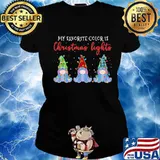 Eeyore donkey my favorite color is christmas lights s Ladies tee