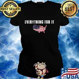 Everything for it american map flag s Ladies tee