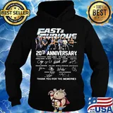 Fast and furious 20th anniversary 2001 2021 9 films thank for the memories signatures s Hoodie