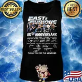 Fast and furious 20th anniversary 2001 2021 9 films thank for the memories signatures s Tank top