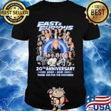 Fast and furious 20th anniversary 2001 2021 thank for the memories signatures shirt