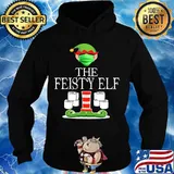 Feisty elf wearing mask toilet paper christmas s Hoodie