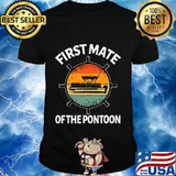 First Mate Of The Pontoon Boating Vintage Shirt