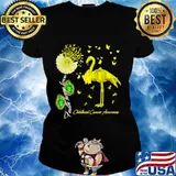 Flamingo faith hope love childhood cancer awareness s Ladies tee