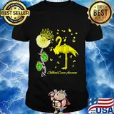 Flamingo faith hope love childhood cancer awareness shirt
