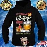 Full Of Christmas Spirit Bourbon Christmas Drinking Bell Shirt Hoodie