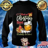 Full Of Christmas Spirit Bourbon Christmas Drinking Bell Shirt Sweater