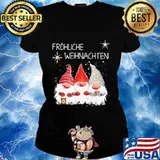 Gnomes Fröhliche Weihnachten Christmas Shirt Ladies tee