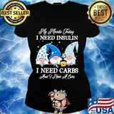 Gnomes my moods today i need insulin i need carbs and i need a cure s Ladies tee