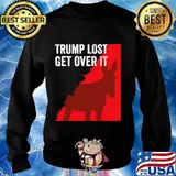 Goat trump lost get over it bye loser biden harris won 2020 s Sweater