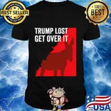 Goat trump lost get over it bye loser biden harris won 2020 shirt