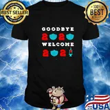 Goodbye 2020 Hello 2021 Mask Vaccine Happy New Year Shirt
