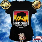 Grand canyon national park distressed vintage retro s Ladies tee