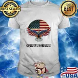 Great America Trump Falcon Eagle American Flag Shirt