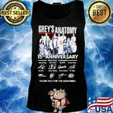 Grey's anatomy 15th anniversary 2005 2020 15 seasons thank you for the memories signatures s Tank top