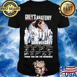 Grey’s Anatomy 16th Anniversary Birthday Thank For The Memories Signature Shirt