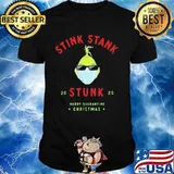 Grinch mask stink stank stunk 2020 merry quarantine christmas shirt