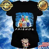 Halloween cat characters horror friends s Ladies tee