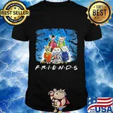 Halloween cat characters horror friends shirt