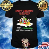 Happy christmas disney 92th 1928 2020 anniversary thank you for the memories shirt