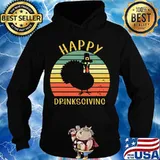 Happy drinksgiving dranksgiving turkey thanksgiving vintage retro s Hoodie