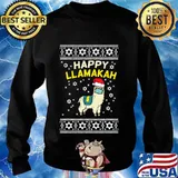 Happy llamakah llama in mask ugly hanukkah quarantine s Sweater