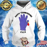 Happy Thanksgiving Turkey 2020 Blue Turkey Glove Shirt Hoodie
