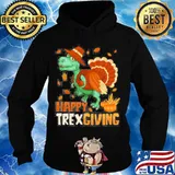 Happy Trexgiving Pumpkin Dinosaurs Tuckey Shirt Hoodie