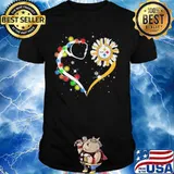 Heart Flower Sparkling Lights Steelers Shirt