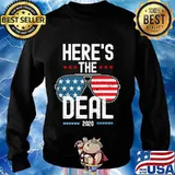 Here's The Deal 2020 American Flag Sunglasses Election Shirt Sweater