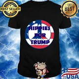 Hippies For Trump Amrican Flag Shirt