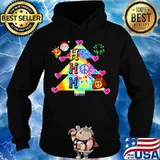 Ho Ho Ho Peace Sign Hippie Santa Claus Reindeer Christmas Tree s Hoodie