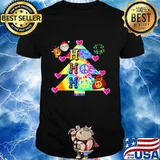 Ho Ho Ho Peace Sign Hippie Santa Claus Reindeer Christmas Tree shirt