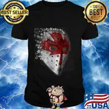 Hockey goalie vintage retro mask canadian flag goalies shirt