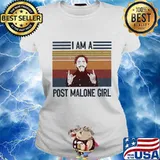 I am a post malone girl vintage retro s Ladies tee