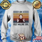 I am a post malone girl vintage retro s Sweater