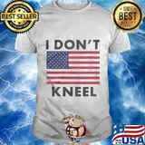I don't kneel american flag shirt
