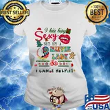 I hate being sexy but i'm a hippie lady so i can't help it merry christmas s Ladies tee