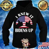 I knew it bidens up pro biden 2020 american flag election s Hoodie