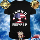 I knew it bidens up pro biden 2020 american flag election shirt