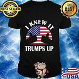 I knew it trumps up pro trump 2020 american flag election shirt