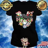 I'm a disney holic heart mickey mouse s Ladies tee