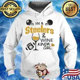 I'm a pittsburgh steelers and wine kinda girl heart s Hoodie
