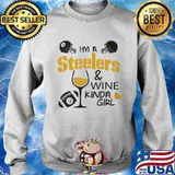 I'm a pittsburgh steelers and wine kinda girl heart s Sweater