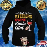 I'm a pittsburgh steelers and wine kinda girl s Hoodie