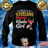 I'm a pittsburgh steelers and wine kinda girl s Sweater