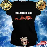 I'm a simple man like lady bear and football s Ladies tee