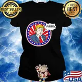 I'm The Least Racist Person In This Room Donald Trump Shirt Ladies tee
