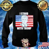 I stand with trump american flag s Sweater