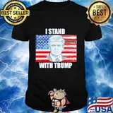 I stand with trump american flag shirt